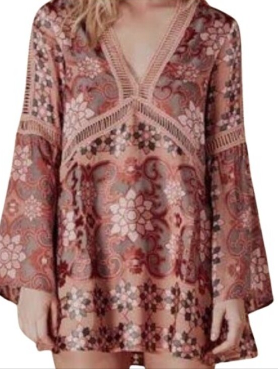For Love And Lemons Dresses & Skirts - For Love and Lemons Juliet A-Line Boho Mini Dress - Maroon Size M